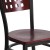Flash Furniture XU-DG-60117-MAH-MTL-GG Hercules Black Cutout Back Metal Restaurant Chair - Mahogany Wood Back & Seat addl-6