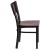 Flash Furniture XU-DG-60117-MAH-MTL-GG Hercules Black Cutout Back Metal Restaurant Chair - Mahogany Wood Back & Seat addl-7