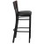 Flash Furniture XU-DG-60118-MAH-BAR-BLKV-GG Hercules Black Cutout Back Metal Restaurant Barstool - Mahogany Wood Back, Black Vinyl Seat addl-4