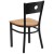 Flash Furniture XU-DG-60119-CIR-NATW-GG Hercules Black Circle Back Metal Restaurant Chair - Natural Wood Seat addl-3