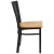 Flash Furniture XU-DG-60119-CIR-NATW-GG Hercules Black Circle Back Metal Restaurant Chair - Natural Wood Seat addl-4