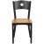 Flash Furniture XU-DG-60119-CIR-NATW-GG Hercules Black Circle Back Metal Restaurant Chair - Natural Wood Seat addl-5