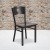 Flash Furniture XU-DG-60119-CIR-WALW-GG Hercules Black Circle Back Metal Restaurant Chair - Walnut Wood Seat addl-1