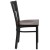 Flash Furniture XU-DG-60119-CIR-WALW-GG Hercules Black Circle Back Metal Restaurant Chair - Walnut Wood Seat addl-4