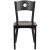 Flash Furniture XU-DG-60119-CIR-WALW-GG Hercules Black Circle Back Metal Restaurant Chair - Walnut Wood Seat addl-5
