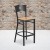 Flash Furniture XU-DG-60120-CIR-BAR-NATW-GG Hercules Black Circle Back Metal Restaurant Barstool - Natural Wood Seat addl-1