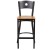 Flash Furniture XU-DG-60120-CIR-BAR-NATW-GG Hercules Black Circle Back Metal Restaurant Barstool - Natural Wood Seat addl-5