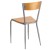 Flash Furniture XU-DG-60217-NAT-GG Invincible Series Silver Metal Restaurant Chair - Natural Wood Back & Seat addl-5