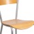 Flash Furniture XU-DG-60217-NAT-GG Invincible Series Silver Metal Restaurant Chair - Natural Wood Back & Seat addl-6