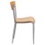 Flash Furniture XU-DG-60217-NAT-GG Invincible Series Silver Metal Restaurant Chair - Natural Wood Back & Seat addl-7