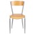 Flash Furniture XU-DG-60217-NAT-GG Invincible Series Silver Metal Restaurant Chair - Natural Wood Back & Seat addl-8