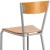 Flash Furniture XU-DG-60218-NAT-GG Invincible Series Silver Metal Restaurant Barstool - Natural Wood Back & Seat addl-9