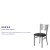Flash Furniture XU-DG-60401-BLKV-GG Hercules Silver Slat Back Metal Restaurant Chair - Black Vinyl Seat addl-3