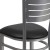 Flash Furniture XU-DG-60401-BLKV-GG Hercules Silver Slat Back Metal Restaurant Chair - Black Vinyl Seat addl-7