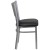 Flash Furniture XU-DG-60401-BLKV-GG Hercules Silver Slat Back Metal Restaurant Chair - Black Vinyl Seat addl-8