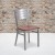 Flash Furniture XU-DG-60401-CHYW-GG Hercules Silver Slat Back Metal Restaurant Chair - Cherry Wood Seat addl-1