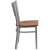 Flash Furniture XU-DG-60401-CHYW-GG Hercules Silver Slat Back Metal Restaurant Chair - Cherry Wood Seat addl-4