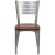 Flash Furniture XU-DG-60401-CHYW-GG Hercules Silver Slat Back Metal Restaurant Chair - Cherry Wood Seat addl-5