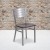 Flash Furniture XU-DG-60401-MAHW-GG Hercules Silver Slat Back Metal Restaurant Chair - Mahogany Wood Seat addl-1
