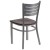 Flash Furniture XU-DG-60401-MAHW-GG Hercules Silver Slat Back Metal Restaurant Chair - Mahogany Wood Seat addl-3