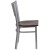 Flash Furniture XU-DG-60401-MAHW-GG Hercules Silver Slat Back Metal Restaurant Chair - Mahogany Wood Seat addl-4
