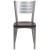 Flash Furniture XU-DG-60401-MAHW-GG Hercules Silver Slat Back Metal Restaurant Chair - Mahogany Wood Seat addl-5