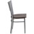Flash Furniture XU-DG-60401-WALW-GG Hercules Silver Slat Back Metal Restaurant Chair - Walnut Wood Seat addl-4
