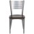 Flash Furniture XU-DG-60401-WALW-GG Hercules Silver Slat Back Metal Restaurant Chair - Walnut Wood Seat addl-5