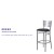 Flash Furniture XU-DG-60402-BAR-BLKV-GG Hercules Silver Slat Back Metal Restaurant Barstool - Black Vinyl Seat addl-3