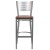 Flash Furniture XU-DG-60402-BAR-CHYW-GG Hercules Silver Slat Back Metal Restaurant Barstool - Cherry Wood Seat addl-4