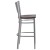 Flash Furniture XU-DG-60402-BAR-MAHW-GG Hercules Silver Slat Back Metal Restaurant Barstool - Mahogany Wood Seat addl-4