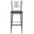 Flash Furniture XU-DG-60402-BAR-MAHW-GG Hercules Silver Slat Back Metal Restaurant Barstool - Mahogany Wood Seat addl-5