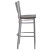 Flash Furniture XU-DG-60402-BAR-WALW-GG Hercules Silver Slat Back Metal Restaurant Barstool - Walnut Wood Seat addl-4