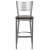 Flash Furniture XU-DG-60402-BAR-WALW-GG Hercules Silver Slat Back Metal Restaurant Barstool - Walnut Wood Seat addl-5