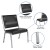 Flash Furniture XU-DG-60442-660-1-BV-GG Hercules 1000 lb. Black Vinyl Bariatric Medical Reception Chair addl-3