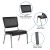 Flash Furniture XU-DG-60442-660-2-BV-GG Hercules 1000 lb. Black Vinyl Bariatric Medical Reception Chair with 3/4 Panel Back addl-3