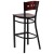 Flash Furniture XU-DG-60515-MAH-BAR-MTL-GG Hercules Black 4 Square Back Metal Restaurant Barstool - Mahogany Wood Back & Seat addl-3