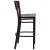Flash Furniture XU-DG-60515-MAH-BAR-MTL-GG Hercules Black 4 Square Back Metal Restaurant Barstool - Mahogany Wood Back & Seat addl-4