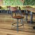 Flash Furniture XU-DG-60582-GG Rustic Walnut Restaurant Chair with Wood Seat & Back and Gray Powder Coat Frame addl-1