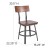 Flash Furniture XU-DG-60582-GG Rustic Walnut Restaurant Chair with Wood Seat & Back and Gray Powder Coat Frame addl-4