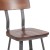 Flash Furniture XU-DG-60582-GG Rustic Walnut Restaurant Chair with Wood Seat & Back and Gray Powder Coat Frame addl-6