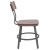 Flash Furniture XU-DG-60582-GG Rustic Walnut Restaurant Chair with Wood Seat & Back and Gray Powder Coat Frame addl-7