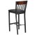 Flash Furniture XU-DG-60618B-WAL-BLKV-GG Vertical Back Black Metal and Walnut Wood Restaurant Barstool with Black Vinyl Seat addl-3