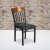 Flash Furniture XU-DG-60618-CHY-BLKV-GG Vertical Back Black Metal and Cherry Wood Restaurant Chair with Black Vinyl Seat addl-1