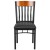 Flash Furniture XU-DG-60618-CHY-BLKV-GG Vertical Back Black Metal and Cherry Wood Restaurant Chair with Black Vinyl Seat addl-5