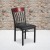 Flash Furniture XU-DG-60618-MAH-BLKV-GG Vertical Back Black Metal and Mahogany Wood Restaurant Chair with Black Vinyl Seat addl-1