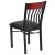 Flash Furniture XU-DG-60618-MAH-BLKV-GG Vertical Back Black Metal and Mahogany Wood Restaurant Chair with Black Vinyl Seat addl-3