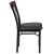 Flash Furniture XU-DG-60618-MAH-BLKV-GG Vertical Back Black Metal and Mahogany Wood Restaurant Chair with Black Vinyl Seat addl-4