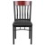 Flash Furniture XU-DG-60618-MAH-BLKV-GG Vertical Back Black Metal and Mahogany Wood Restaurant Chair with Black Vinyl Seat addl-5