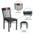 Flash Furniture XU-DG-60618-WAL-BLKV-GG Vertical Back Black Metal and Walnut Wood Restaurant Chair with Black Vinyl Seat addl-3